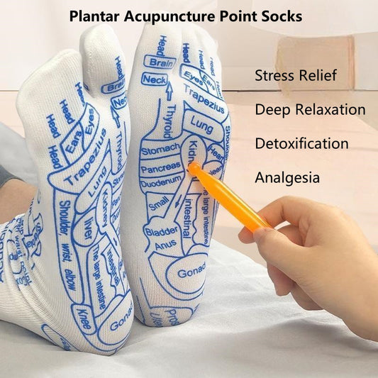 Health Code🔥Plantar Acupressure Illustrated Socks - Wear them and you too are a master podiatrist!