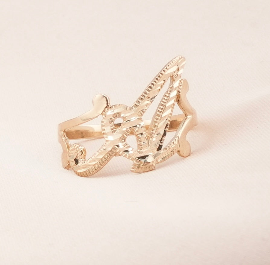 14k Gold Initial Women’s Ring